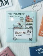 Magnet vuông hình VN street food Bánh mỳ 10k